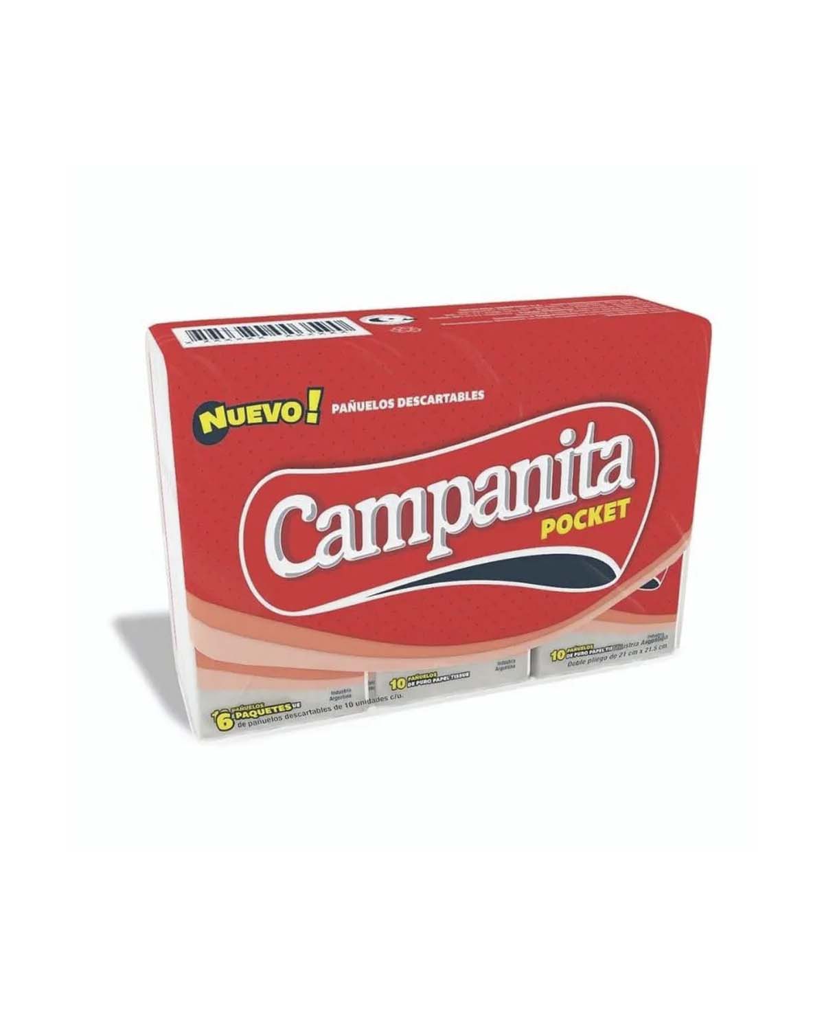 Pañuelos Descartables Campanita Pocket 6 Un